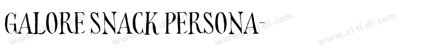 Galore Snack Persona字体转换